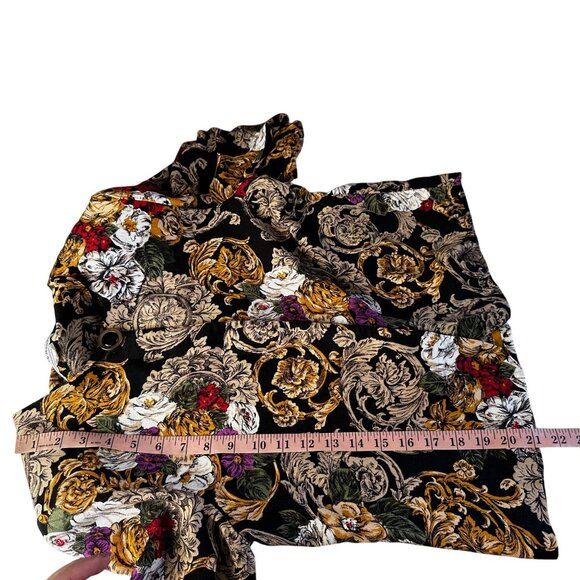 Vintage Norton McNaughton Baroque Floral Blouse Jacket Top Sz 10 - Picture 10 of 10